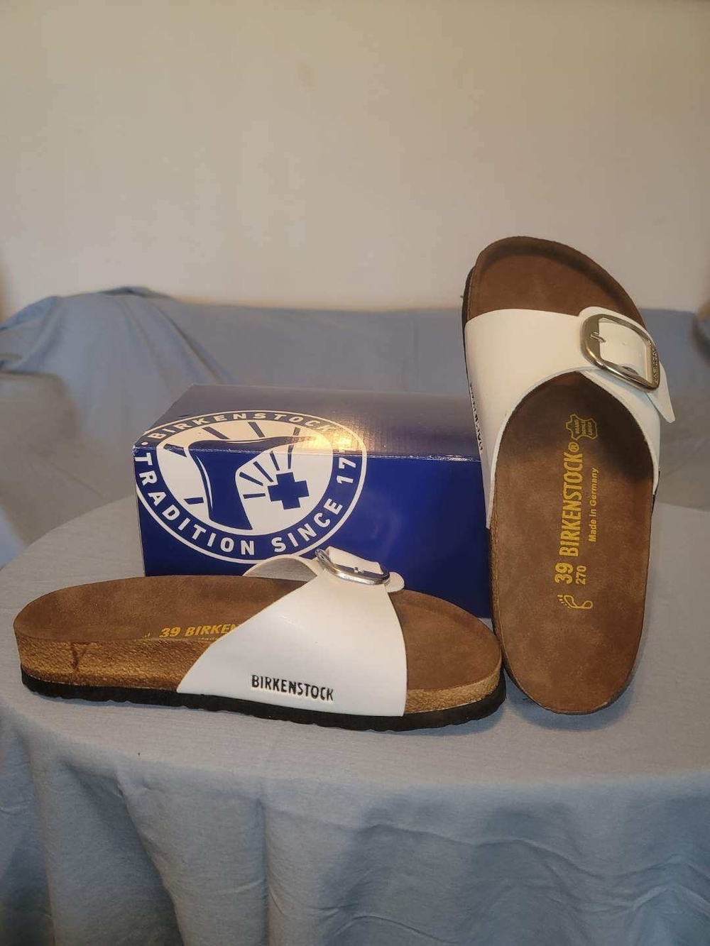 Birkenstock Women’s White Madrid Single-Band Sandals
